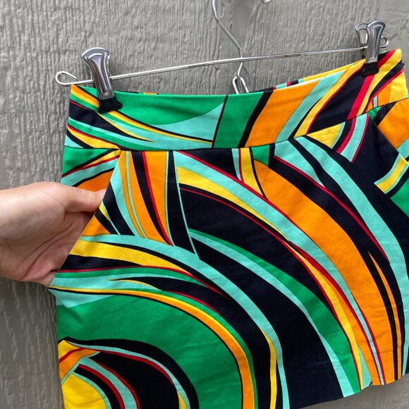LOUDMOUTH Golf SKORT Size 0 Swirls GONE WILD Stretch Tech Psychedelic Colorful - Picture 2 of 7